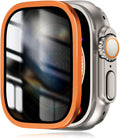 Smartwatch with an orange protective case on a white background | AXYON