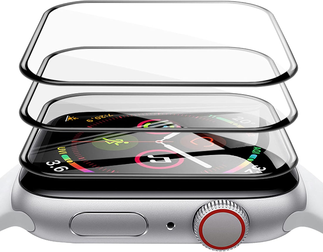 Apple Watch Ultra 49mm tempered glass screen protector showing multiple protective layers.