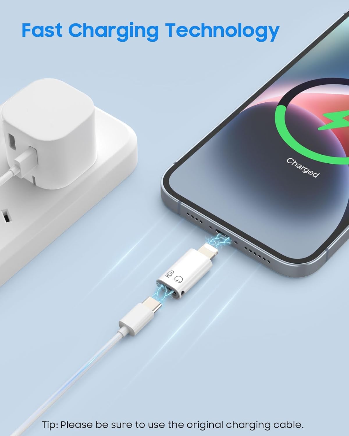 iOS to USB-C Adapter 3.1 Fast Charging & Data Sync 2-Pack | AXYON 