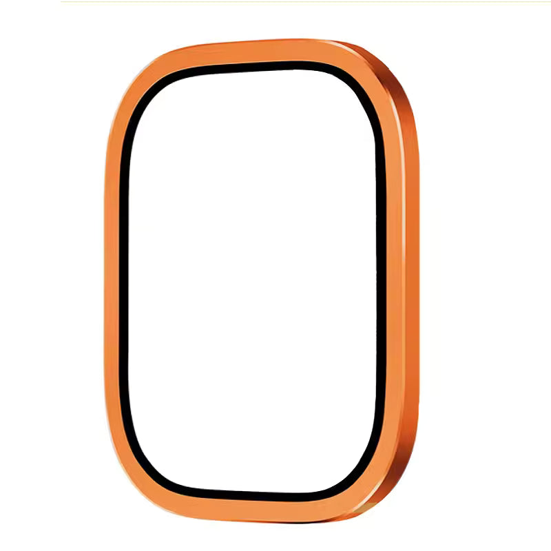 Rectangular mirror with orange frame screen protector | AXYON