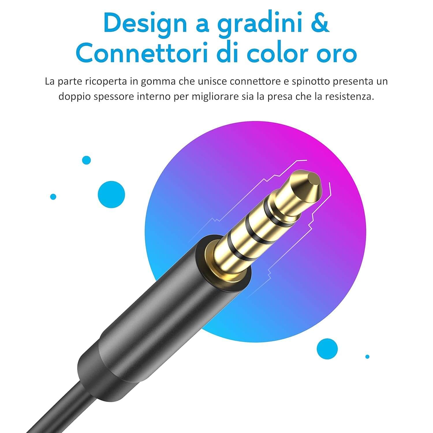 3.5mm Audio Jack Extension Cable 1.5m | AXYON design