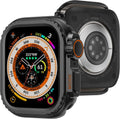 Smartwatch with detailed display and case on a white background