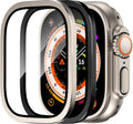 Smartwatch with a protective case on a white background