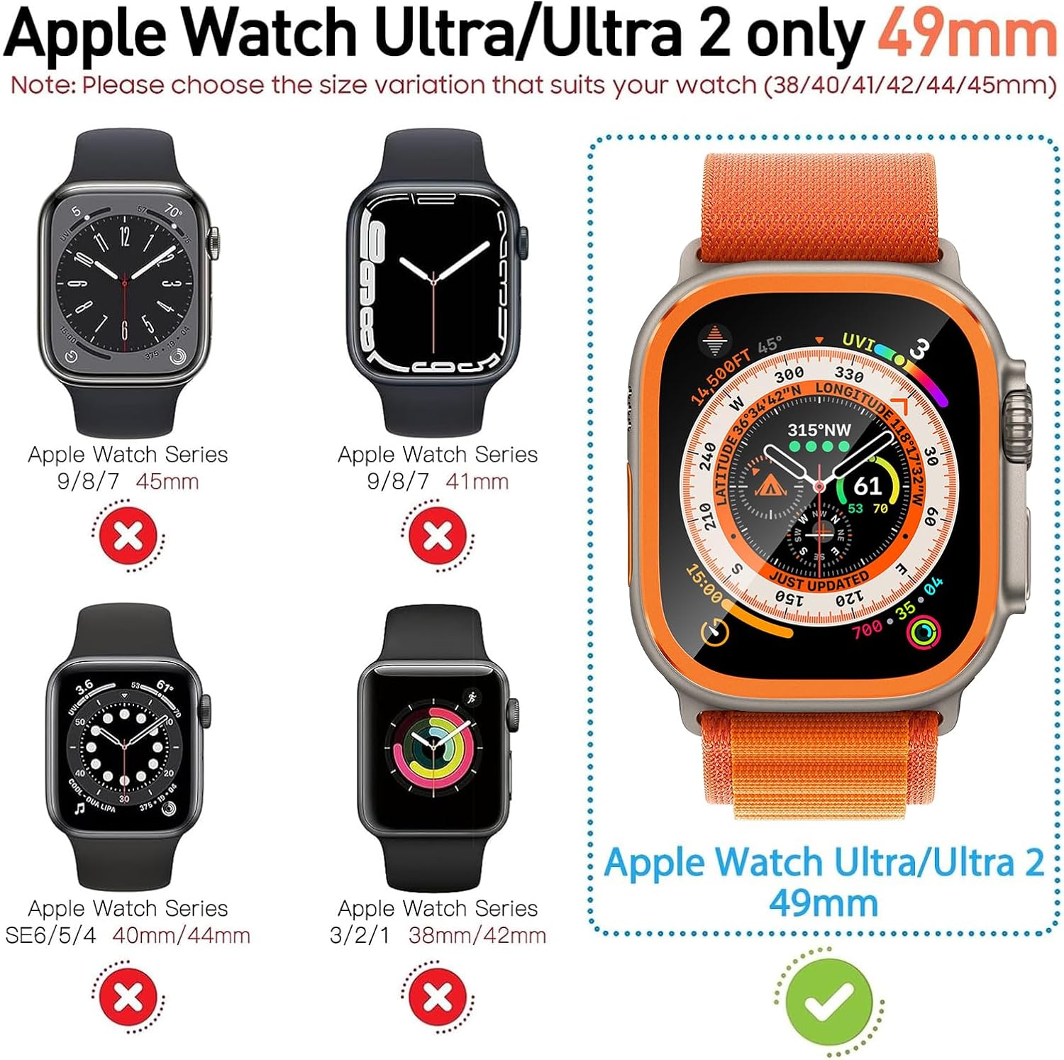smart watch size details | AXYON
