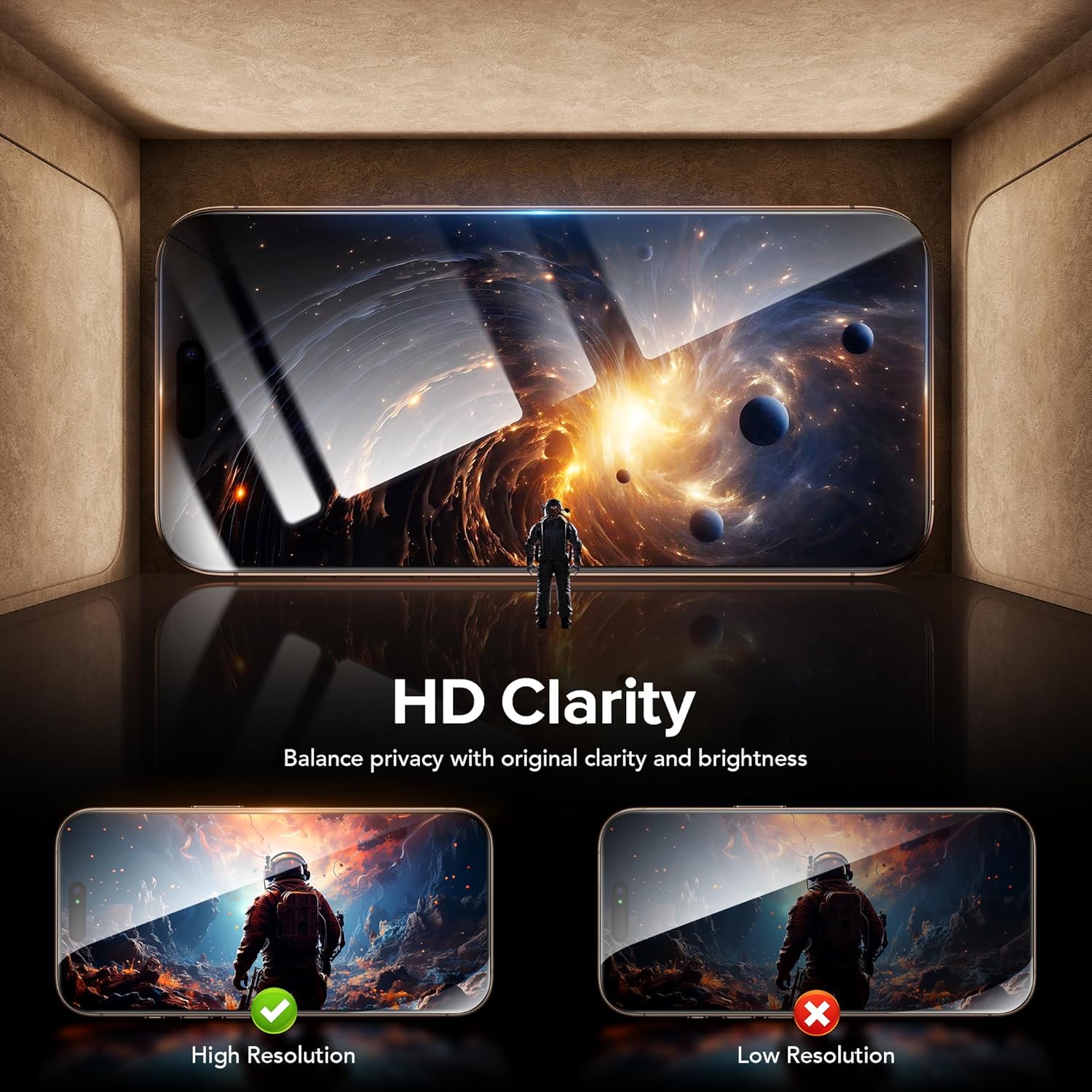 AXYON® EZ-Box Privacy Glass – HD Clarity Balances Privacy with Original Brightness, High Resolution vs Low Resolution
