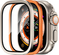 Smartwatch with a protective case on a white background