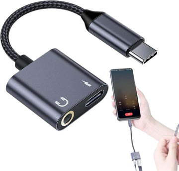 USB-C adapter with audio jack and charging port | AXYON