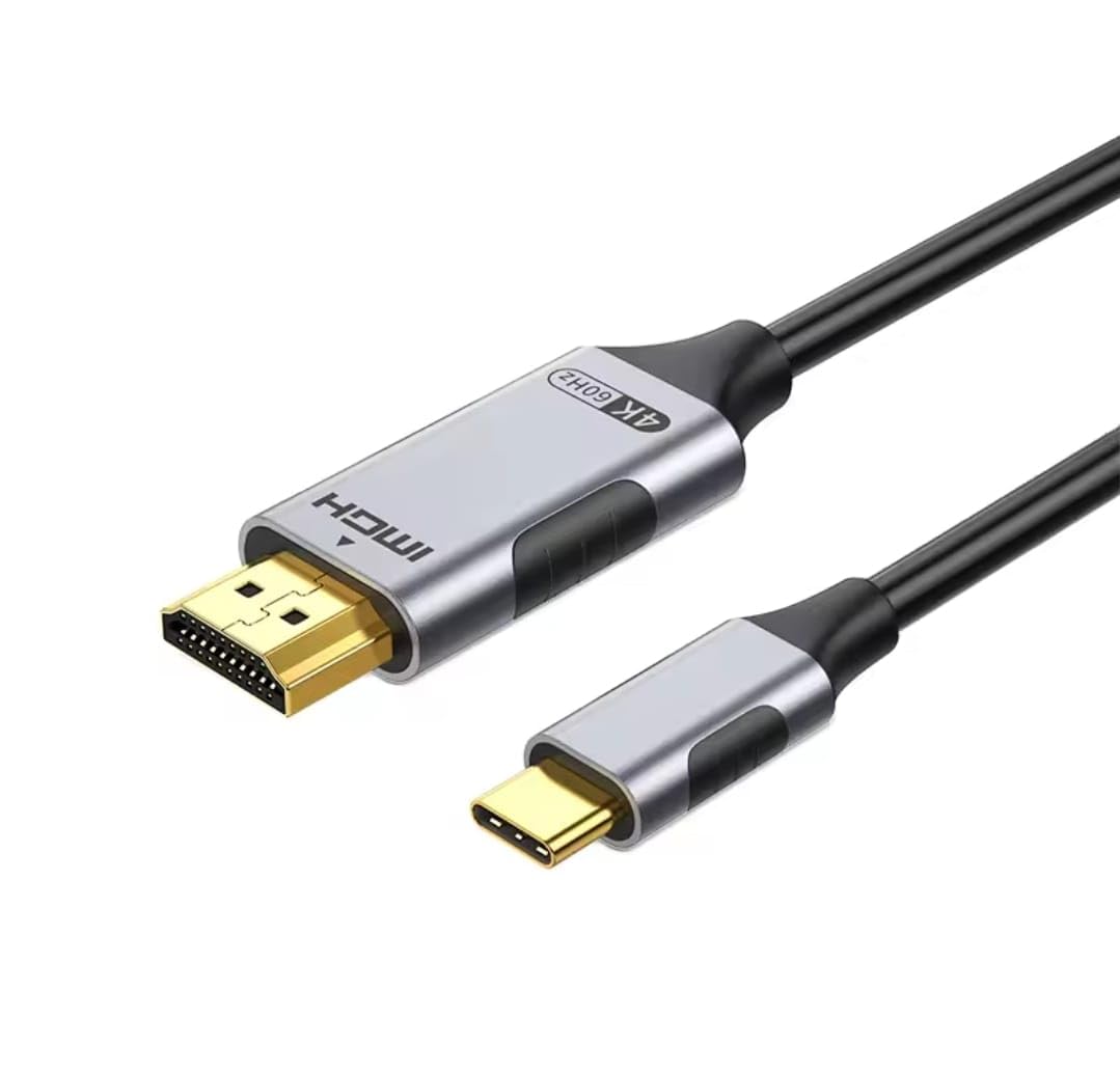 4K USBC to HDMI Cable 6Ft 60Hz Braided Adapter | AXYON Black