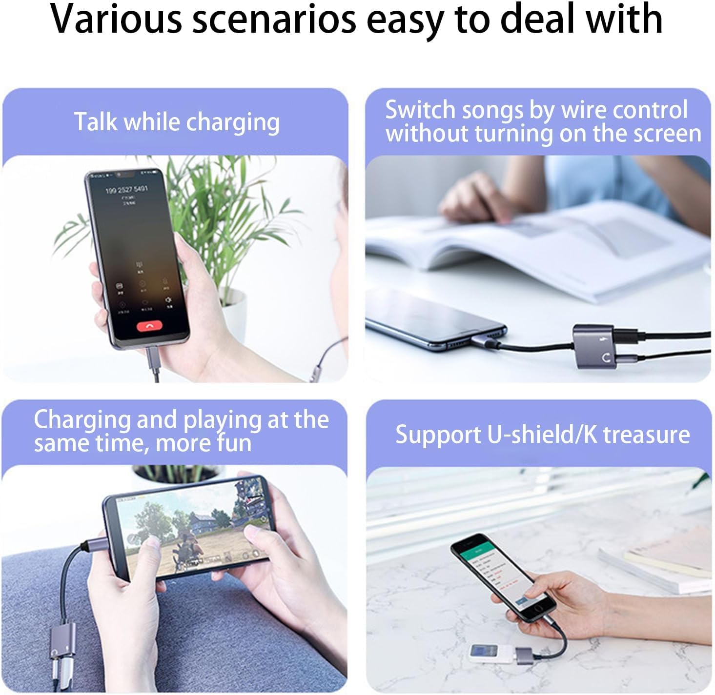Aux to USB C Audio Adapter Hi-Res Sound | AXYON Scenarios
