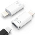 iOS to USB-C Adapter 3.1 Fast Charging & Data Sync 2-Pack | AXYON White