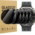 Smartwatch with glass screen protectors and a box labeled 'Glass Screen Pro' on a white background.