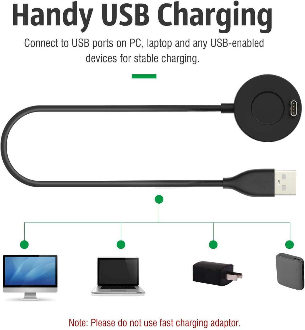 garmin smartwatch charging cable-AXYON  USB charging 