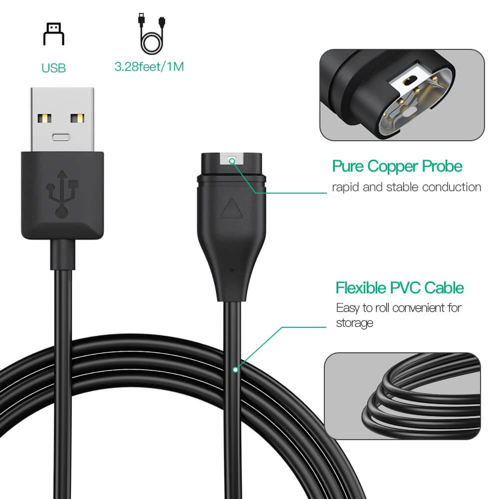 garmin watch charging cable-AXYON details