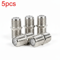 Five silver coaxial connectors on a white background with '5pcs' text.