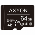 AXYON 64GB memory card on a white background