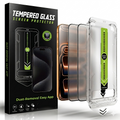 AXYON® Titan Series 2-Pack Matte Anti-Glare Tempered Glass for iPhone 17 & 16 Series – 9H, Dust-Removal Easy App Tray
