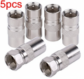 Set of five metal connectors on a white background