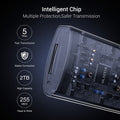 Smartphone with visible circuit board and 'Intelligent Chip' features on a dark background