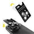Two 3D lens protectors on a smartphone with packaging labeled '95%' on a white background.