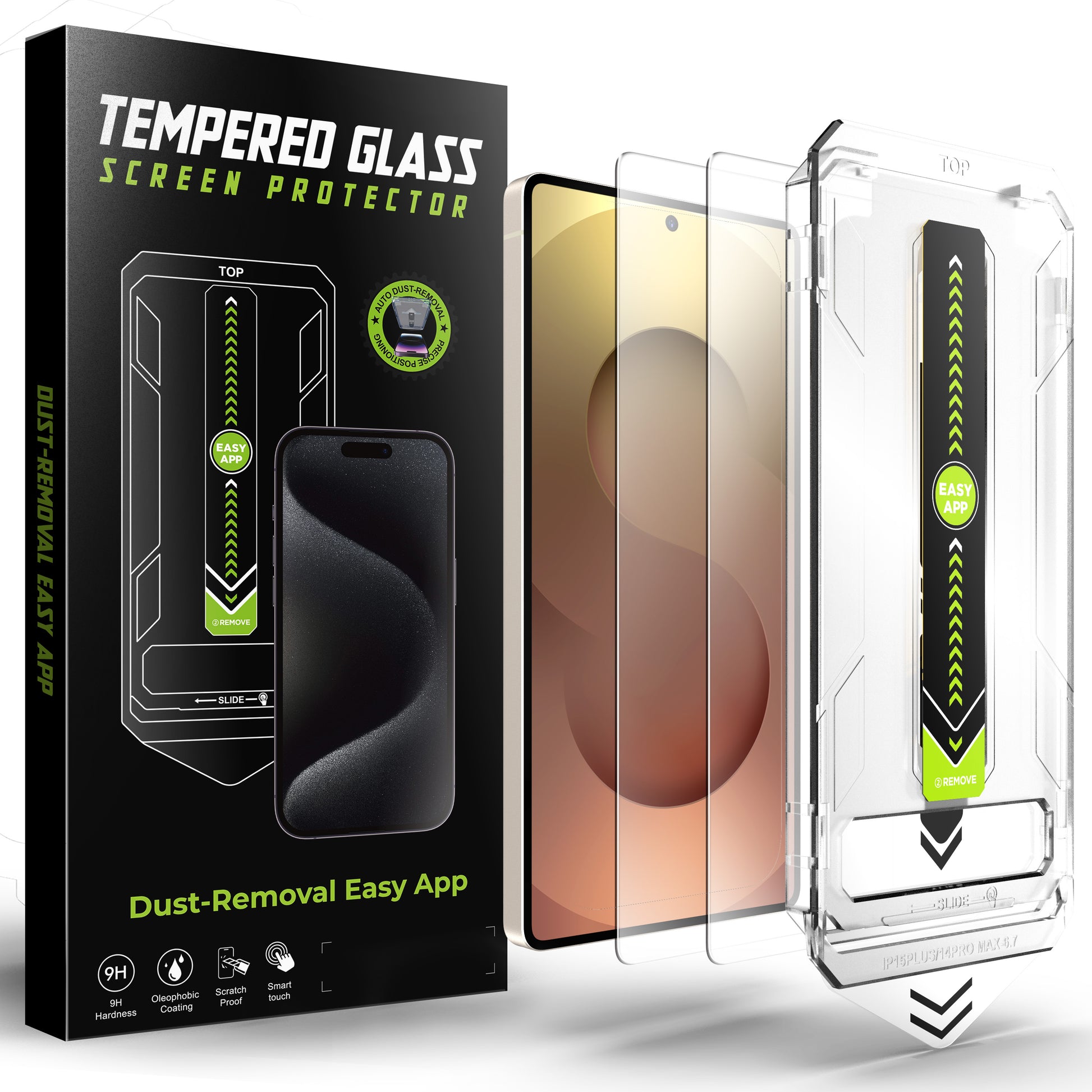 AXYON® Titan Series 2-Pack HD Tempered Glass Screen Protector for Samsung Galaxy S26 Ultra – 9H, Dust-Removal Easy App
