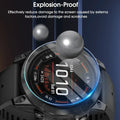 Smartwatch with a protective screen shield on a dark background