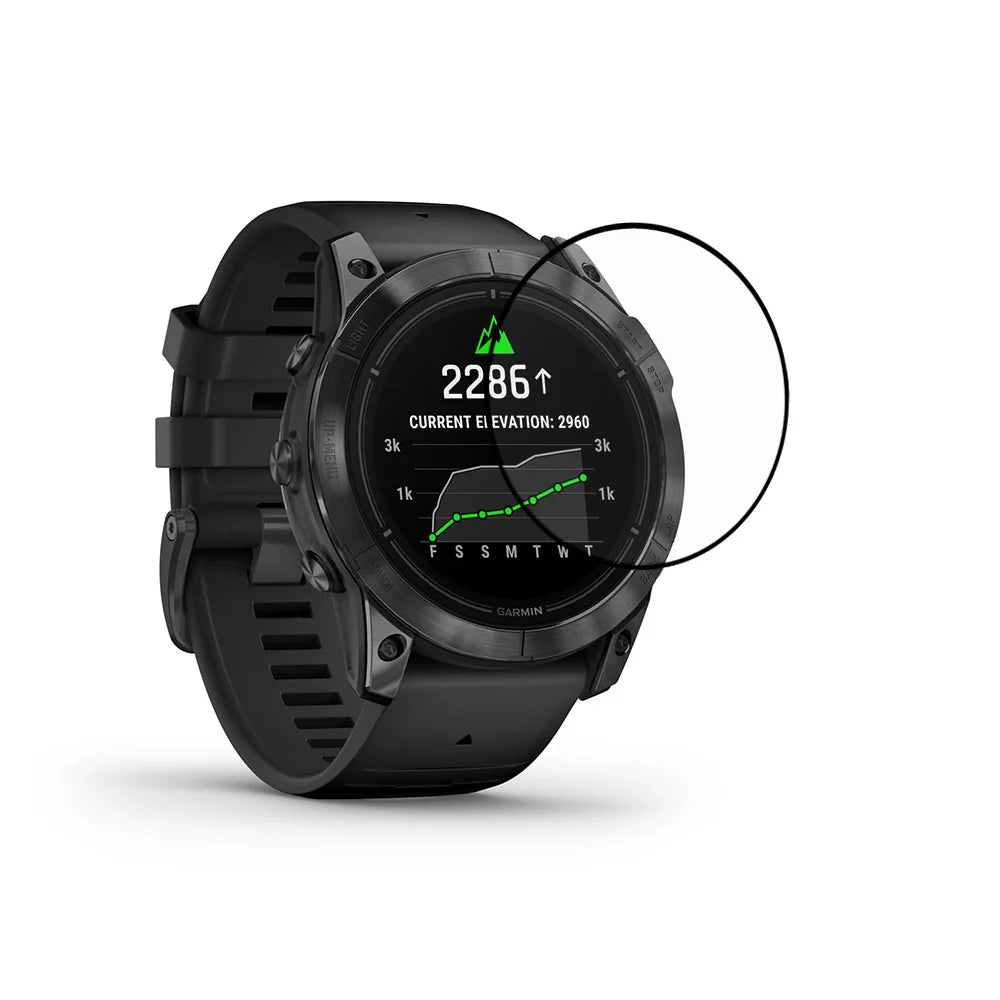 AXYON® PMMA film screen protector packaging for Garmin Fenix 8 series