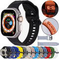 Collection of smartwatch bands in various colors on a white background | AXYON