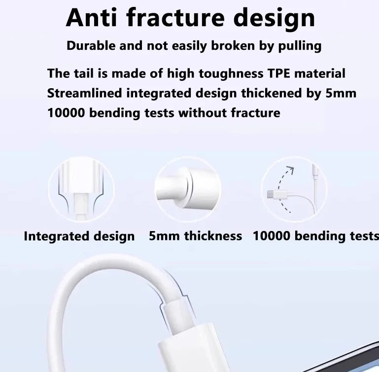 Product with anti-fracture design features on a light blue background