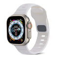 White AXYON® Sport Silicone Band for Apple Watch, sweat‑resistant strap