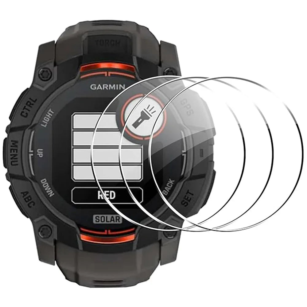 Garmin Instinct 3 AMOLED/Solar smartwatch, premium tempered glass protector fitted, lifestyle view