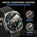 Smartwatch with oleophobic coating features on a dark background-AXYON Poster