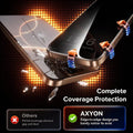 AXYON® EZ-Box Privacy Glass – Edge-to-Edge Complete Coverage vs Partial Coverage, No Gap, No Dust for iPhone 17 Pro Max
