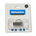 USB flash drive packaging with AXYON branding on a white background