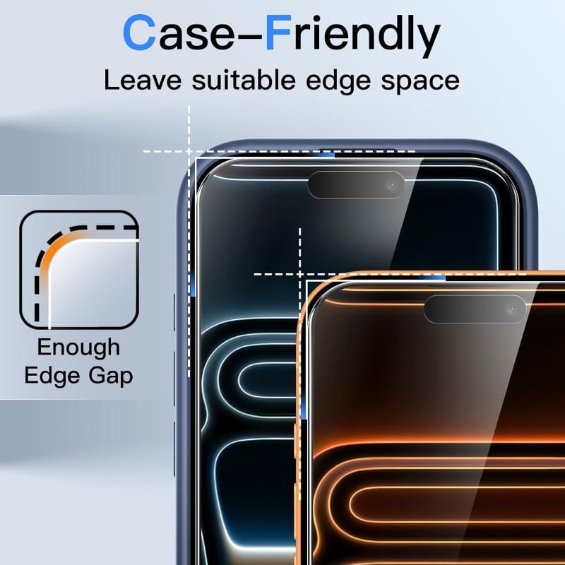 AXYON® EZ-Box Privacy Screen Protector – Case-Friendly Design with Enough Edge Gap for iPhone 17 Pro Max & 16 Pro Max
