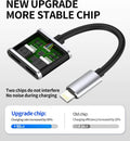 iOS Lightning Charger Audio Adapter Dual-Port 2-in-1 | AXYON Chip