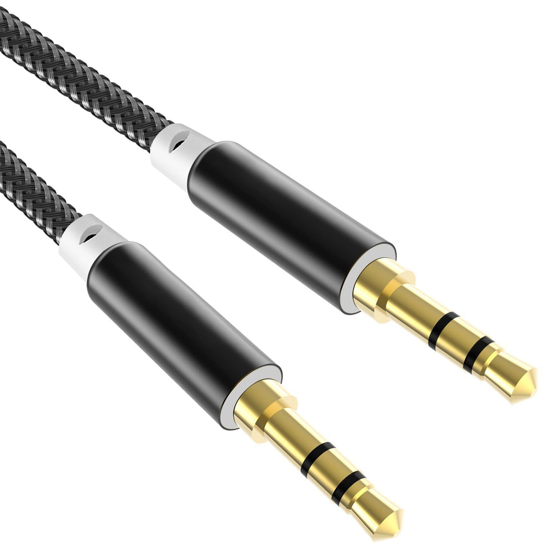 3.5mm Audio Jack Extension Cable – Dual Jack AUX | AXYON black gold