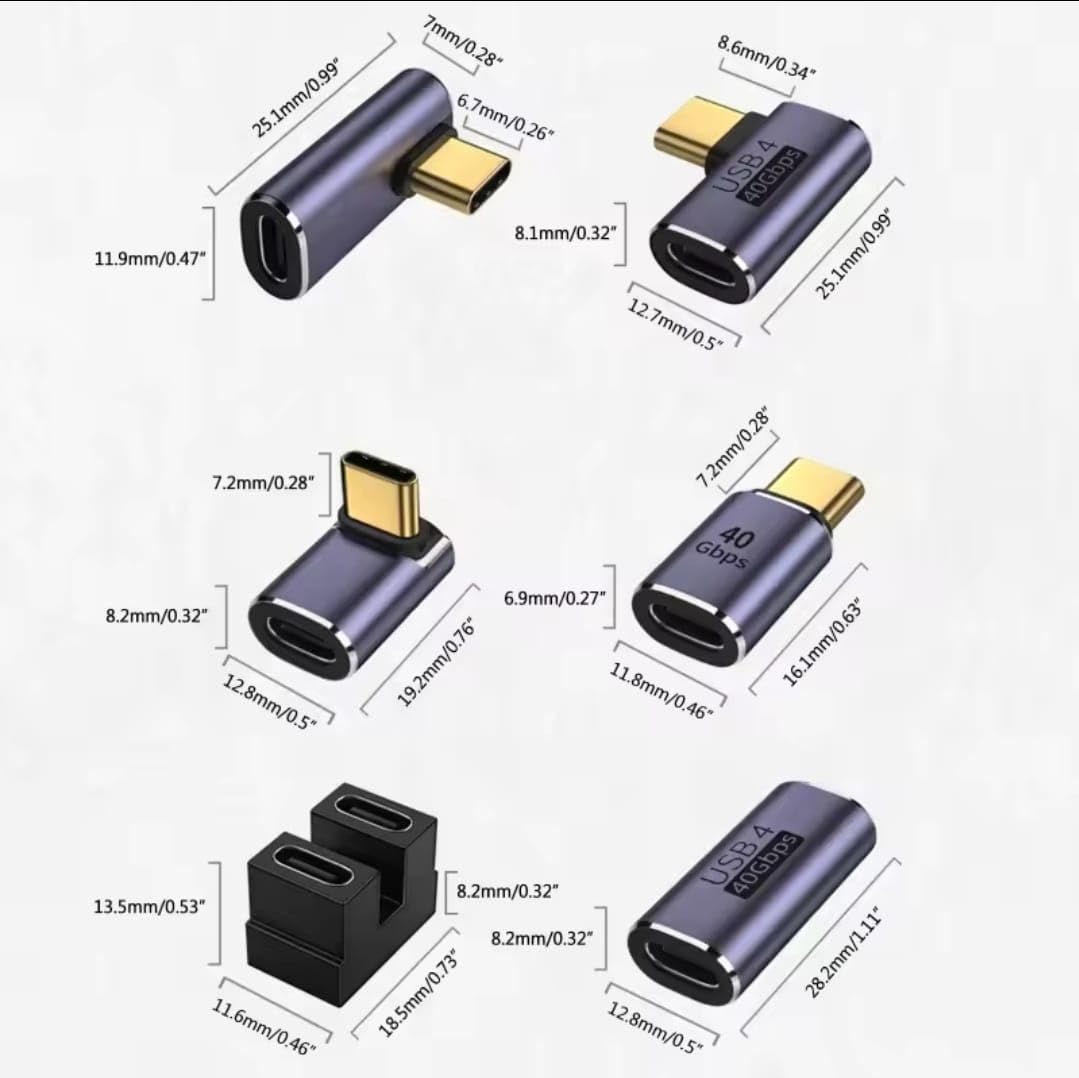 USB-C Adapter Set 8-Pack – Fast Shipping | AXYON Australia Size