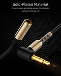 3.5 mm Audio and Mic Extension Cable 1m TRS Gold | AXYON Material