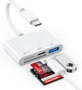 USB-C OTG Card Reader Hub  4-in-1 Multi Slot | AXYON  white