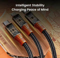 Multi Charging Cable 3-in-2 100W Nylon USB-C Combo | AXYON Intelligent