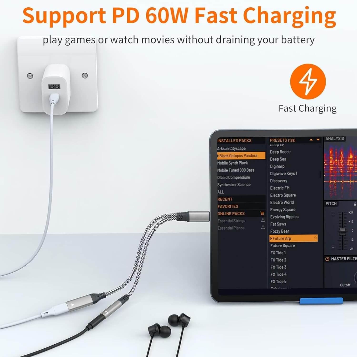 USB-C to 3.5mm Adapter Charge & Listen Combo | AXYON Support