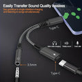 USB-C to 3.5mm Adapter Charge & Listen Combo | AXYON Quality