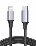 Two charging cables with different connectors on a white background