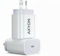 AXYON 30W USB-C PD fast wall charger with white design and Australian AU plug showing compact single-port Type-C power adapter