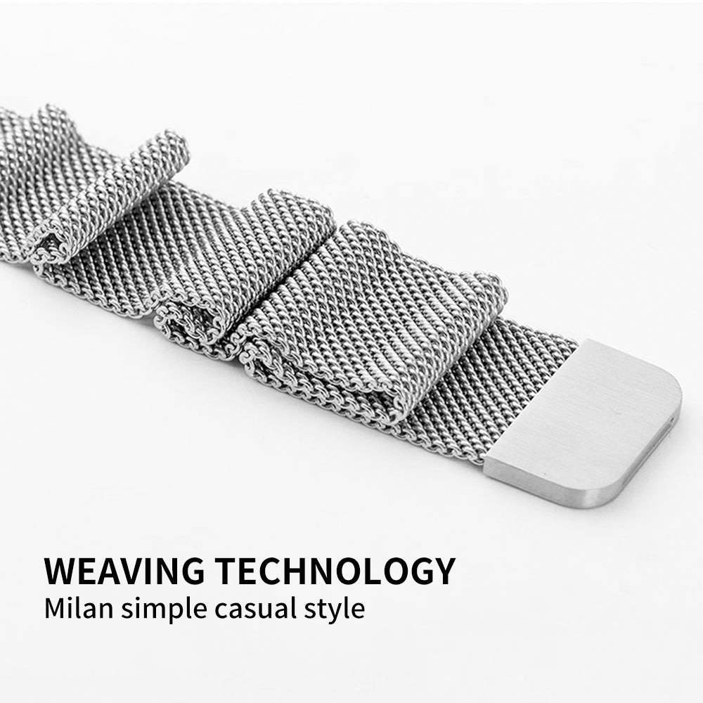 AXYON Garmin Milanese loop band in stainless steel mesh with a magnetic clasp, QuickFit 22mm