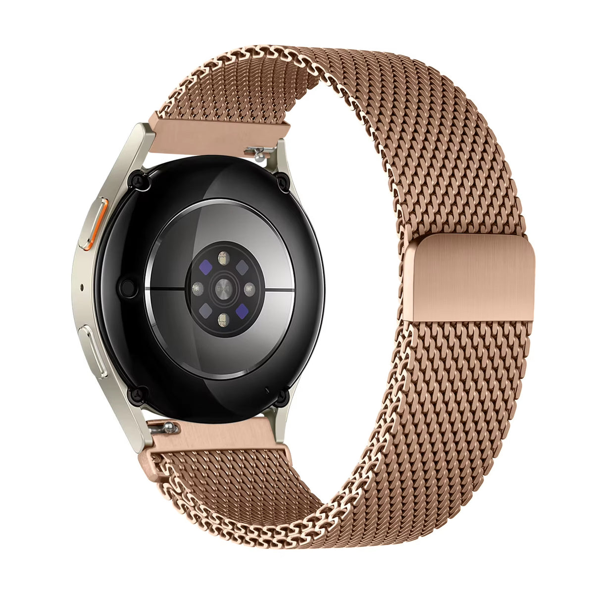 AXYON Garmin Milanese loop band in Rose Gold stainless steel mesh, QuickFit 22mm