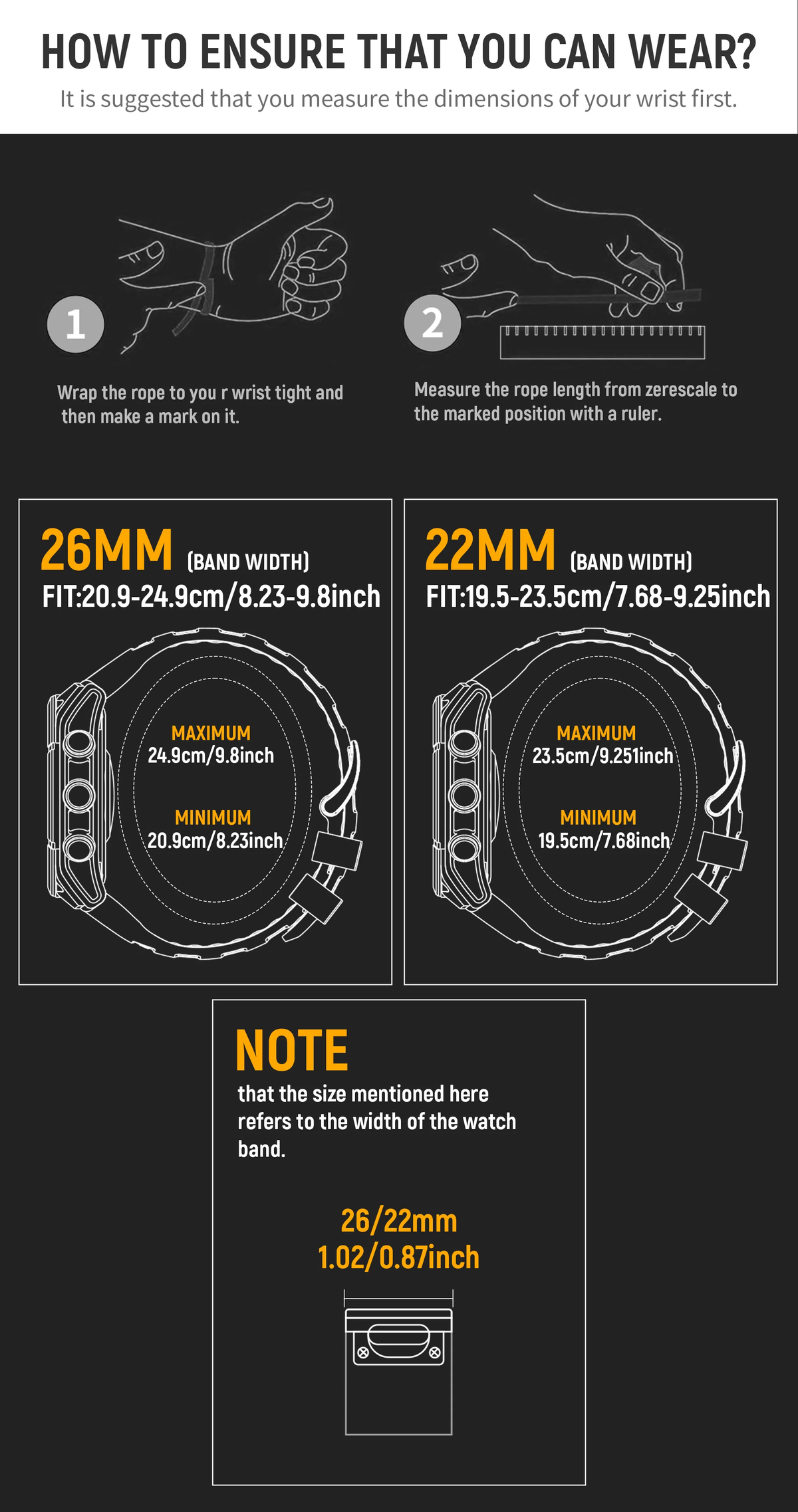 AXYON Garmin leather and silicone hybrid band with a pin buckle, QuickFit 22mm