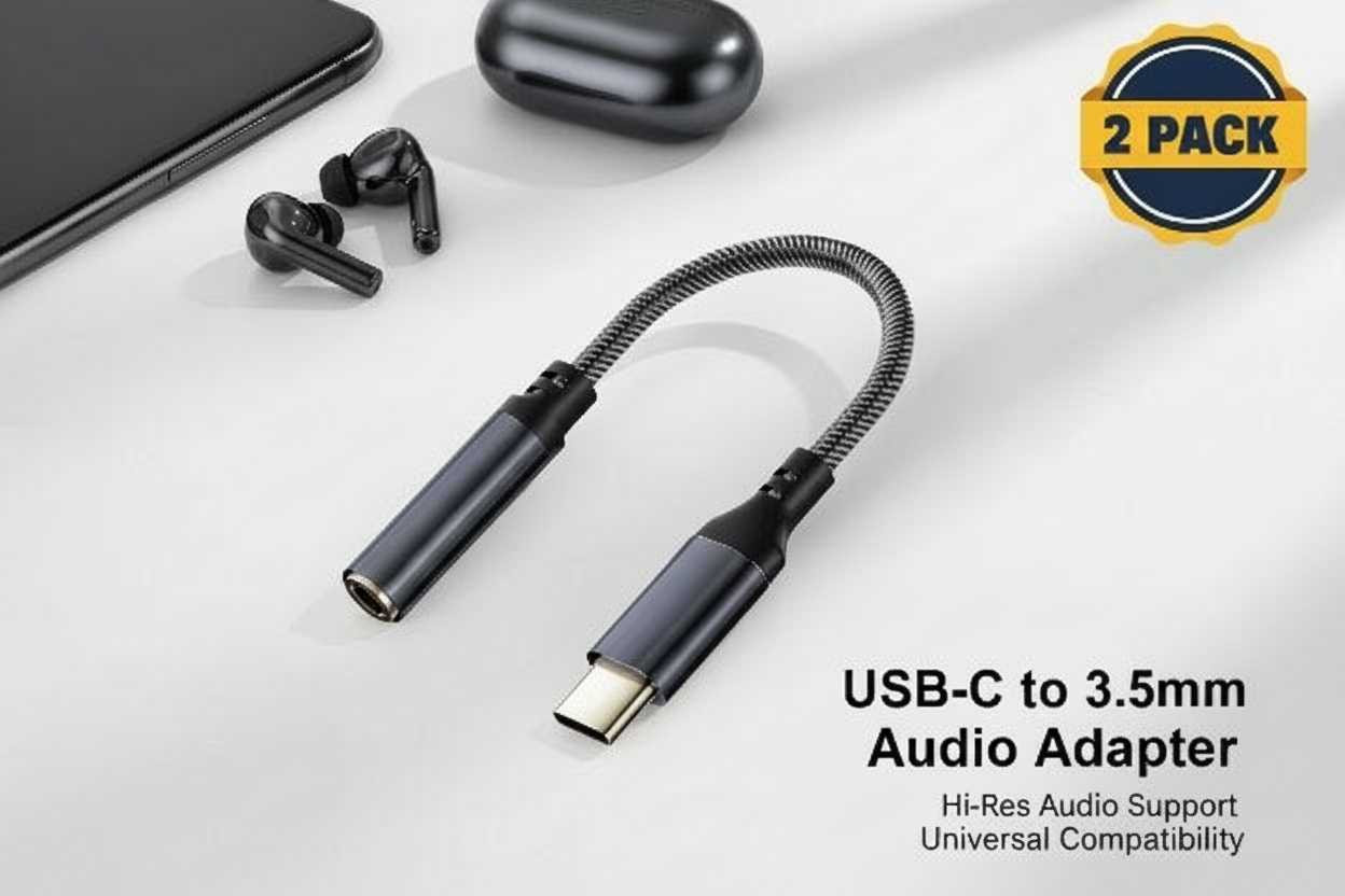 AXYON USB C headphone adapter for Samsung and Pixel