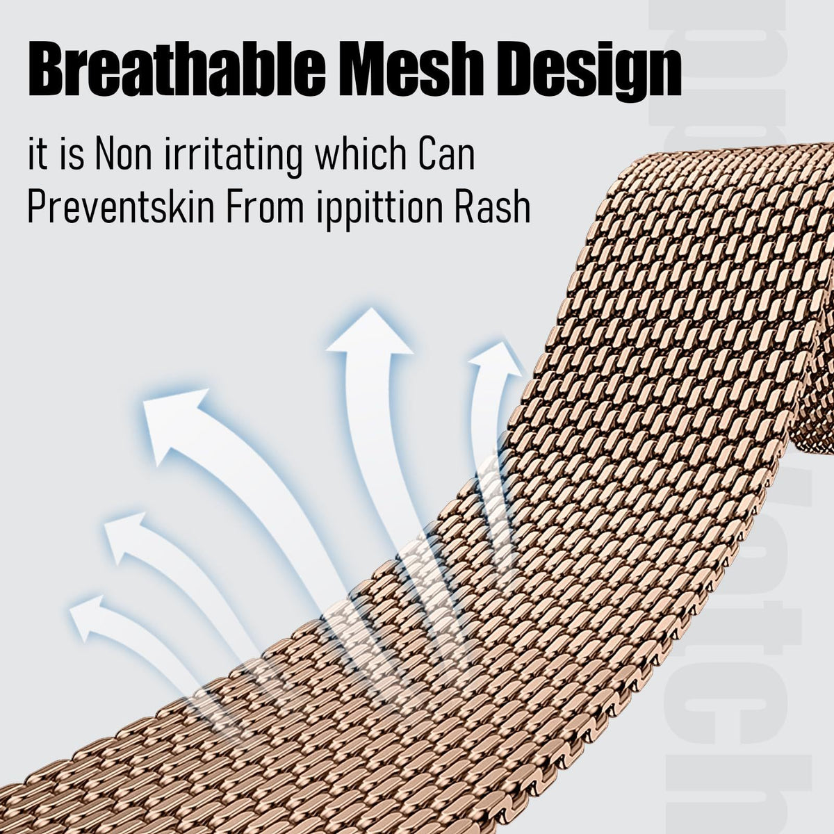 AXYON Garmin Milanese loop band in stainless steel mesh with a magnetic clasp, QuickFit 22mm