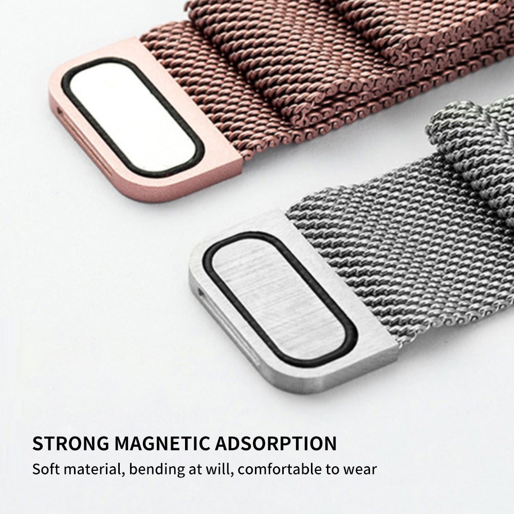 AXYON Garmin Milanese loop band in stainless steel mesh with a magnetic clasp, QuickFit 22mm